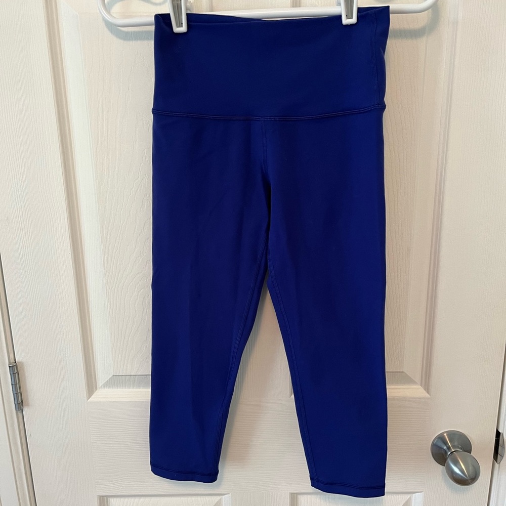 Ivivva by Lululemon Cropped Royal blue leggings -youth size 12